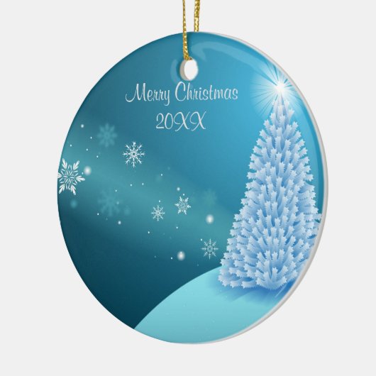 Schneelandschaft Keramikornament (Links)