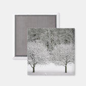 Schneelandschaft Magnet (Vorderseite/Rückseite)