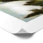 Schneelandschaft mit Wasserrad Poster (Ecke)