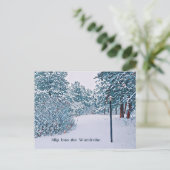 Schneelandschaft Postkarte (Stehend Vorderseite)