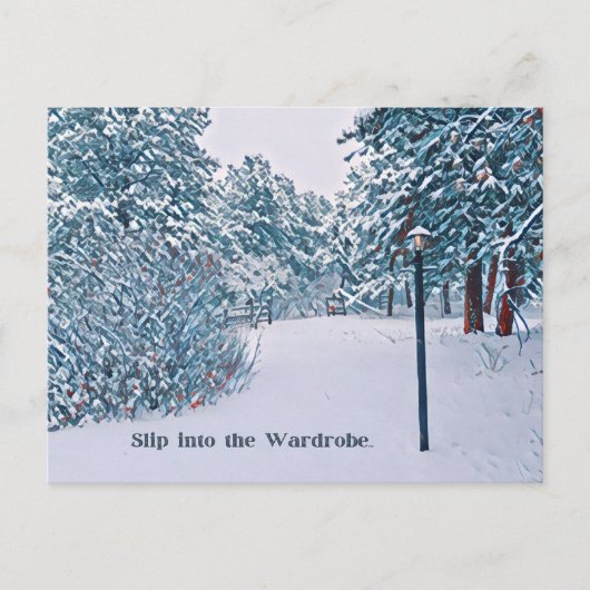 Schneelandschaft Postkarte (Vorderseite)