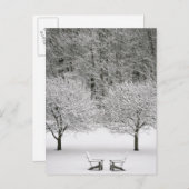 Schneelandschaft Postkarte (Vorne/Hinten)