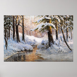 Schneelandschaft Wald, Walter Moras Poster