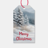 Schneelandschaft Weihnachten Geschenkanhänger (Vorderseite)