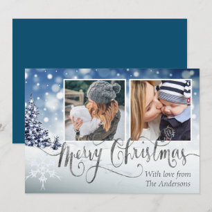 Schneelandschaft Winter Wonderland Elegante Weihna Einladung