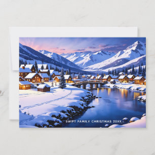 Schneelandschaft Winter Wonderland Weihnachtskarte Feiertagskarte
