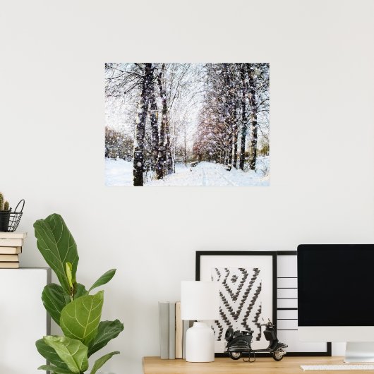 Schneelandschaftspopster Poster (Heimbüro)