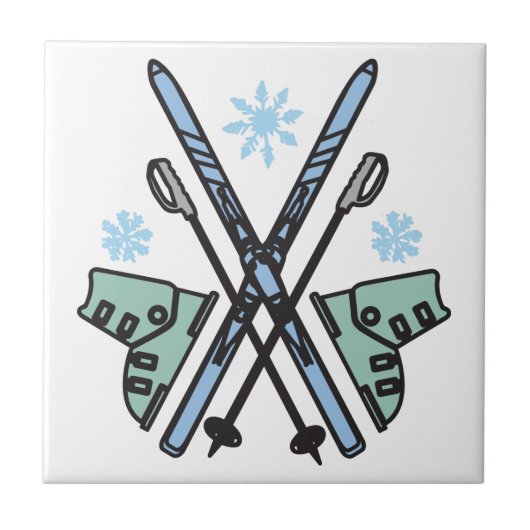 Schneelaufen Fliese (Vorderseite)