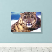 Schneeleopard 2 leinwanddruck (Insitu (Holzboden))