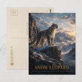 Schneeleopard Alpine Highlands TIEREN Postkarte (Vorne/Hinten)