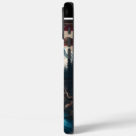 Schneeleopard am Bach Case-Mate iPhone Hülle (Rückseite / Links)