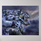 Schneeleopard Art Poster/Print Poster (Vorne)