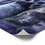 Schneeleopard Art Poster/Print Poster (Ecke)