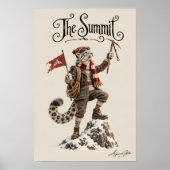 Schneeleopard-Bergsteiger Poster (Vorne)