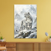 Schneeleopard_ Beschützer-Archetypen Leinwanddruck (Insitu (Wohnzimmer))