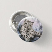 Schneeleopard Button (Vorne & Hinten)