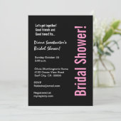 Schneeleopard-Design-Brautparty Einladung (Stehend Vorderseite)