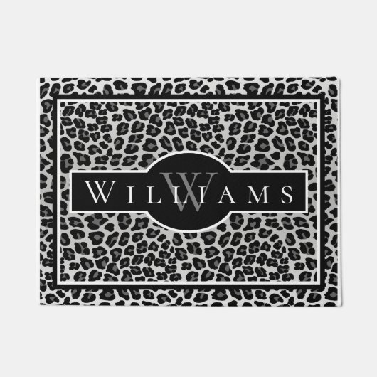 Schneeleopard Fußmatte (Vorderseite)