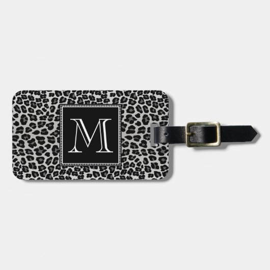 Schneeleopard Gepäckanhänger (Vorderseite horizontal)