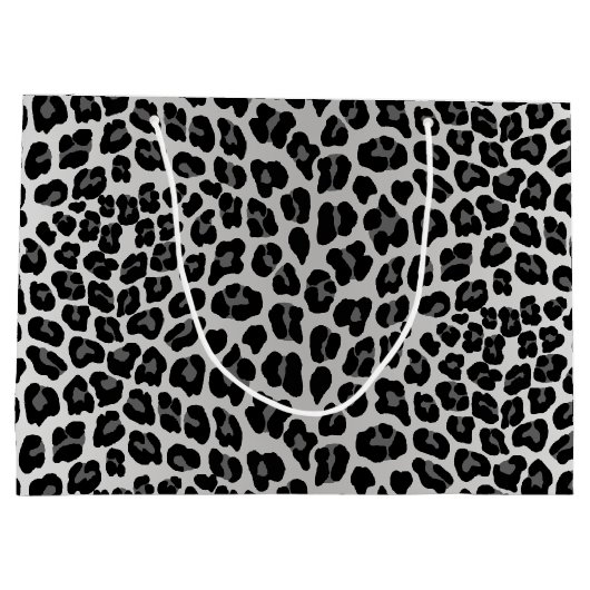 Schneeleopard Große Geschenktüte (Rückseite)