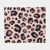 Schneeleopard, handgezeichnete Textur. Fleecedecke (Vorderseite (Horizontal))