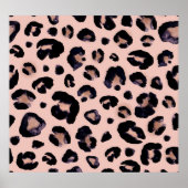 Schneeleopard, handgezeichnete Textur. Poster (Vorne)