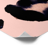 Schneeleopard, handgezeichnete Textur. Poster (Ecke)