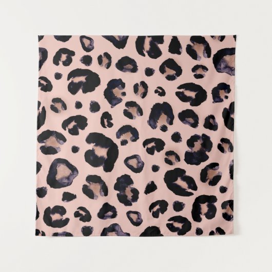 Schneeleopard, handgezeichnete Textur. Wandteppich (Vorderseite)