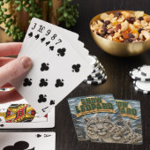 Schneeleopard Himalaja-Gebirge POPCUT Spielkarten (In Situ)