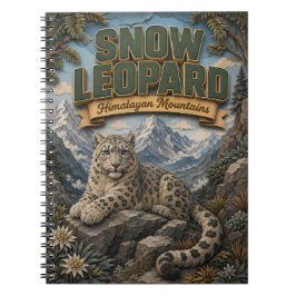 Schneeleopard Himalaya POPCUT Notizblock