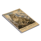 Schneeleopard Himalaya VINTAGE Notizblock (Rechte Seite)