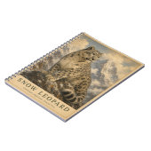 Schneeleopard Himalaya VINTAGE Notizblock (Linke Seite)