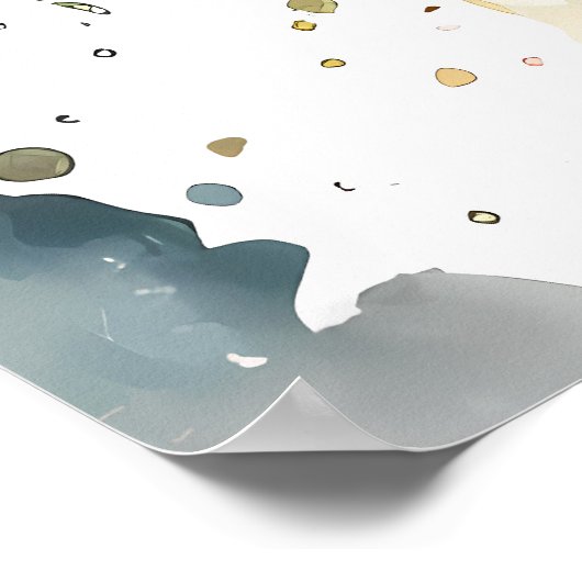 Schneeleopard Kunstdruck Poster (Ecke)