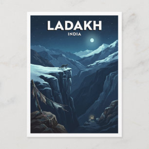 Schneeleopard, Ladakh Leh Indien Souvenir Postkarte