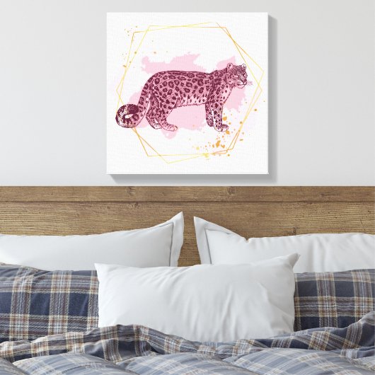 Schneeleopard Leinwanddruck (Insitu (Schlafzimmer))