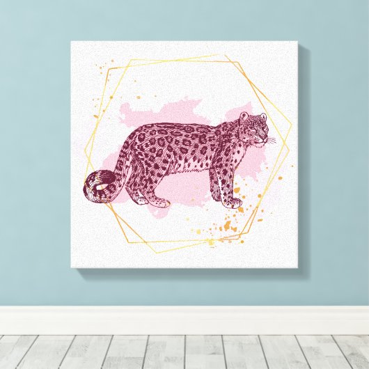 Schneeleopard Leinwanddruck (Insitu (Holzboden))