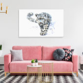 Schneeleopard Leinwanddruck (Insitu (Wohnzimmer))
