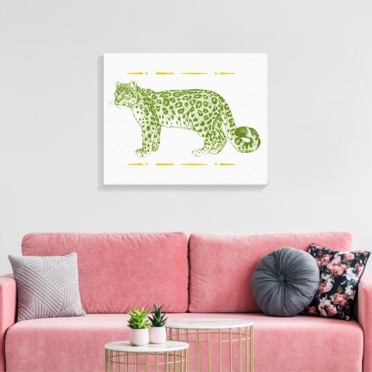 Schneeleopard Leinwanddruck (Insitu (Wohnzimmer))