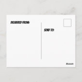 Schneeleopard mit Geburtstagshut Postkarte (Rückseite)