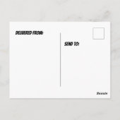 Schneeleopard mit Vogelhut Postkarte (Rückseite)