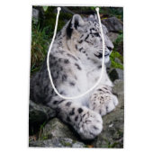 Schneeleopard Mittlere Geschenktüte (Rückseite)