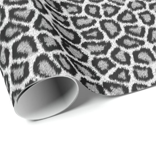 Schneeleopard-Musterpapier Geschenkpapier (Rolleneckpunkt)