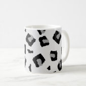 Schneeleopard Nahtloses Muster Kaffeetasse (VorderseiteRechts)