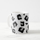Schneeleopard Nahtloses Muster Kaffeetasse (Vorderseite Links)