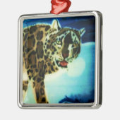 SCHNEELEOPARD ORNAMENT AUS METALL (Links)