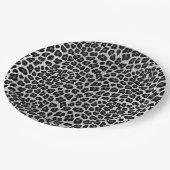 Schneeleopard Pappteller (Schrägansicht)