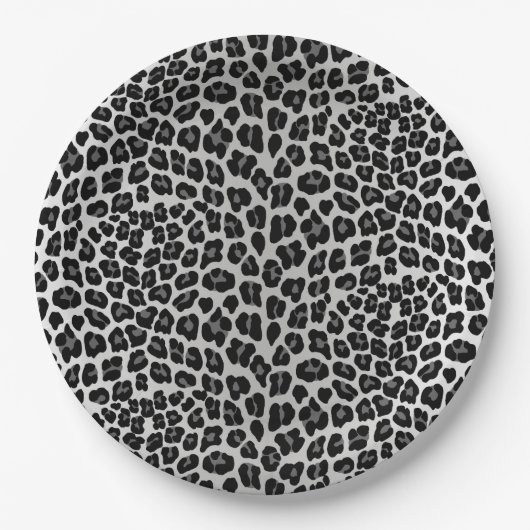 Schneeleopard Pappteller (Vorderseite)