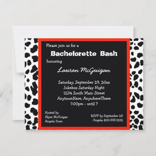 Schneeleopard-Party Einladung (Vorderseite)