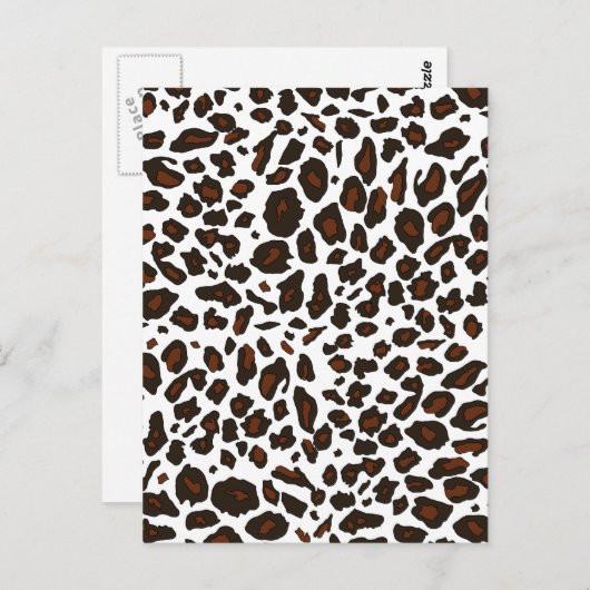 Schneeleopard Postkarte (Vorne/Hinten)