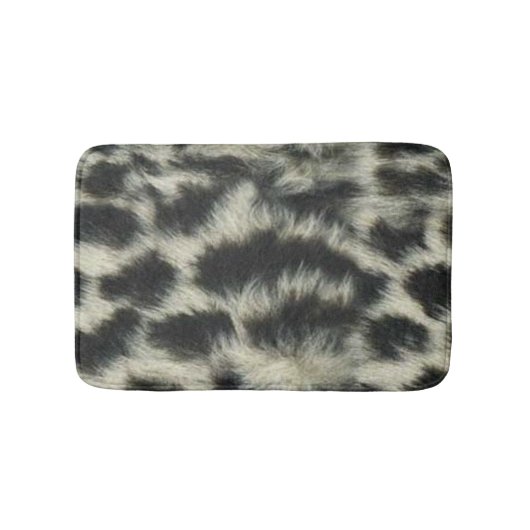 Schneeleopard Print Bath Mat Badematte (Vorderseite)